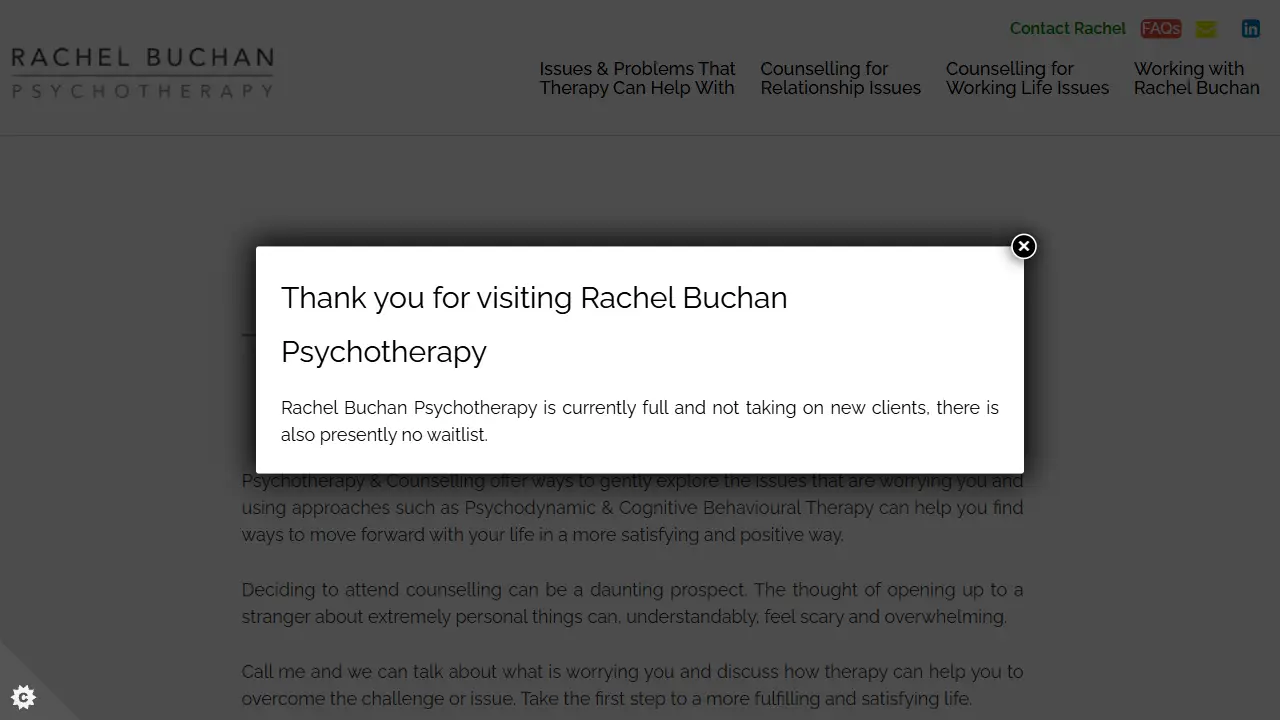 Rachel Buchan Psychotherapy
