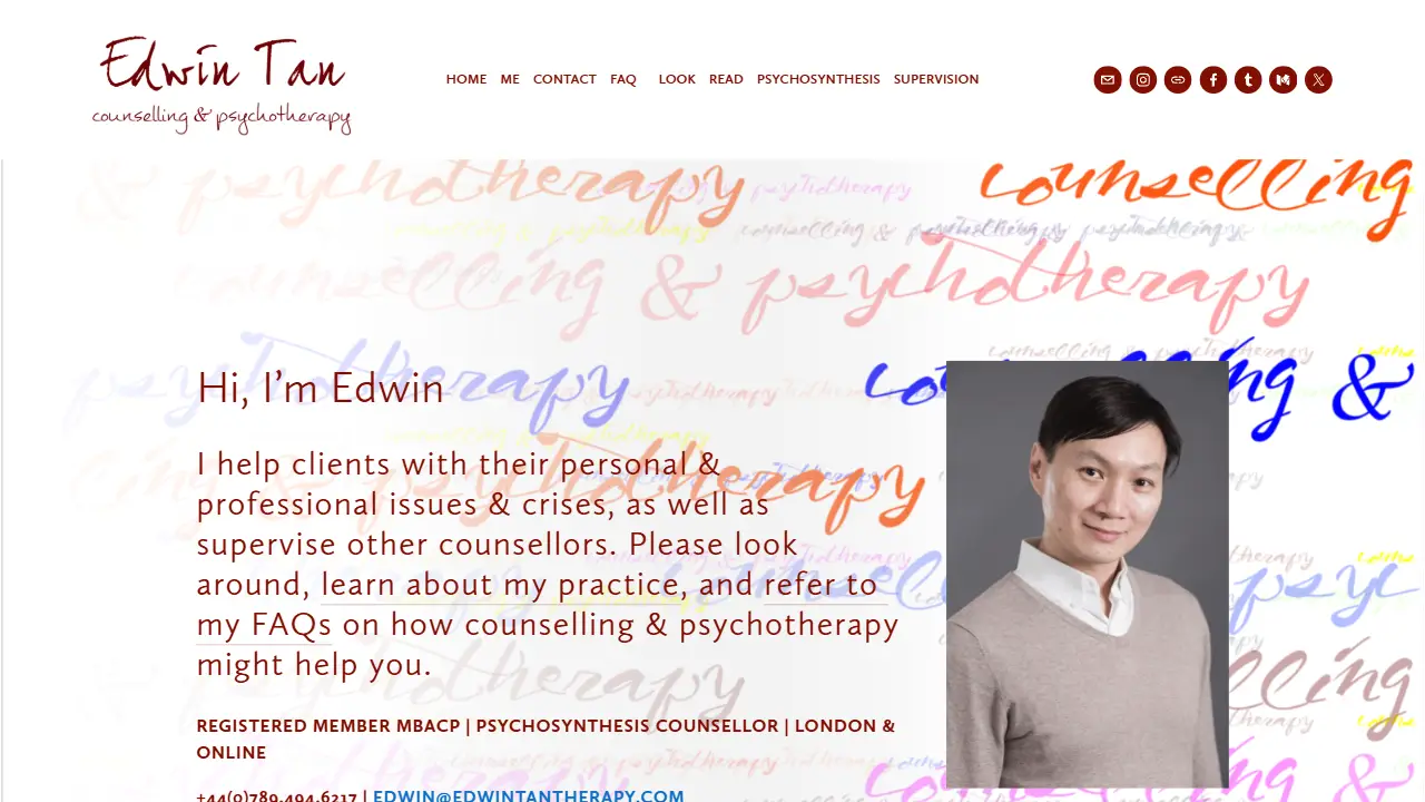 Edwin Tan : Counselling & Psychotherapy