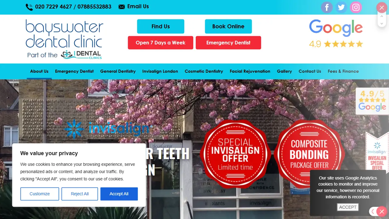Bayswater Dental Clinic - Emergency Dentist and Invisalign Braces London
