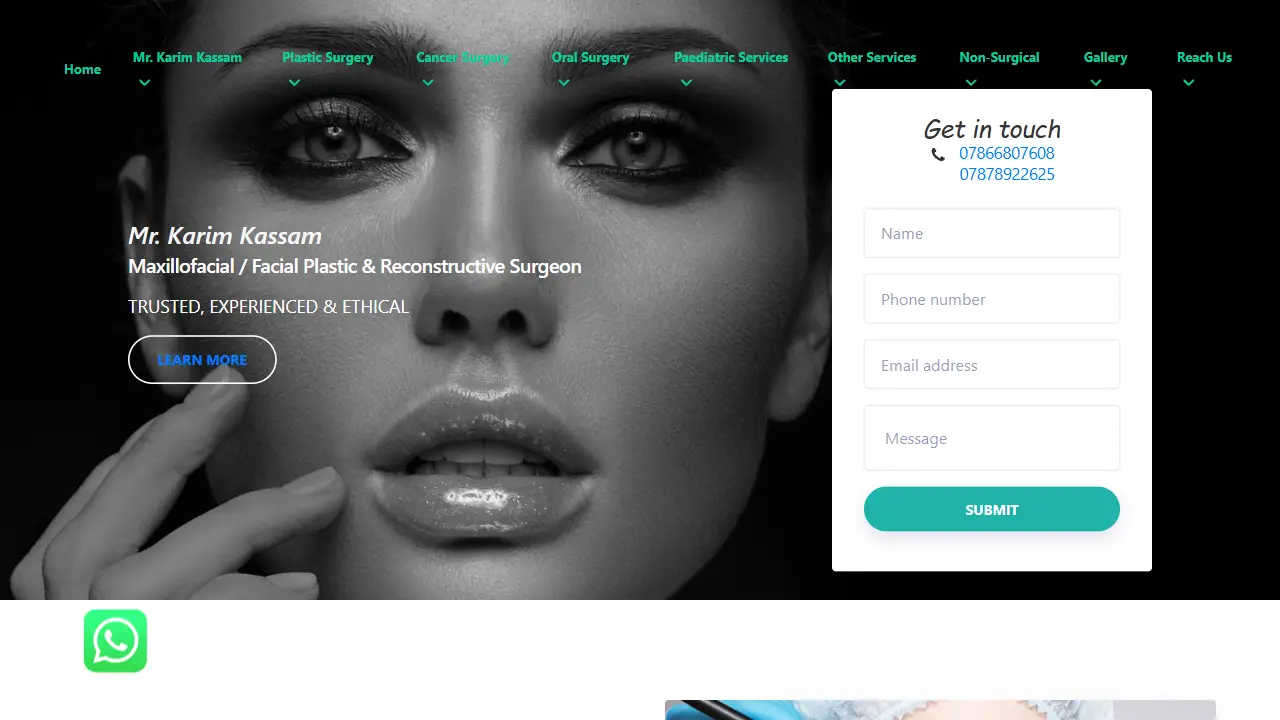 Maxillofacial, Facial Plastic & Reconstructive Surgery - Mr Karim Kassam