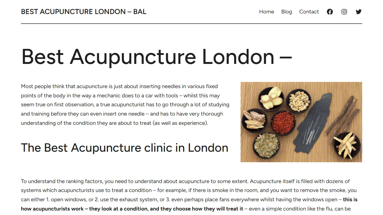 Best Acupuncture London
