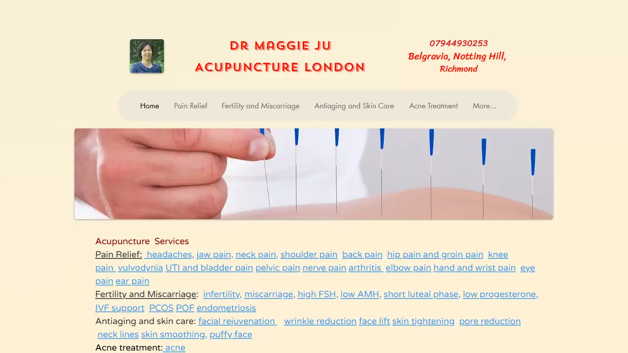 Dr Maggie Ju Acupuncture Chelsea