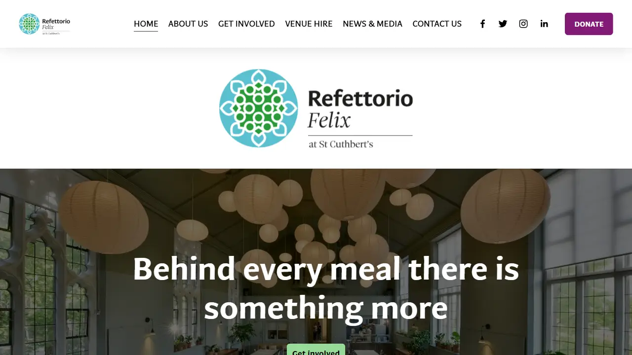 Refettorio Felix at St Cuthbert's Centre
