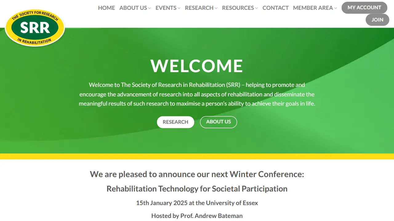 The Society for Research in Rehabilitation