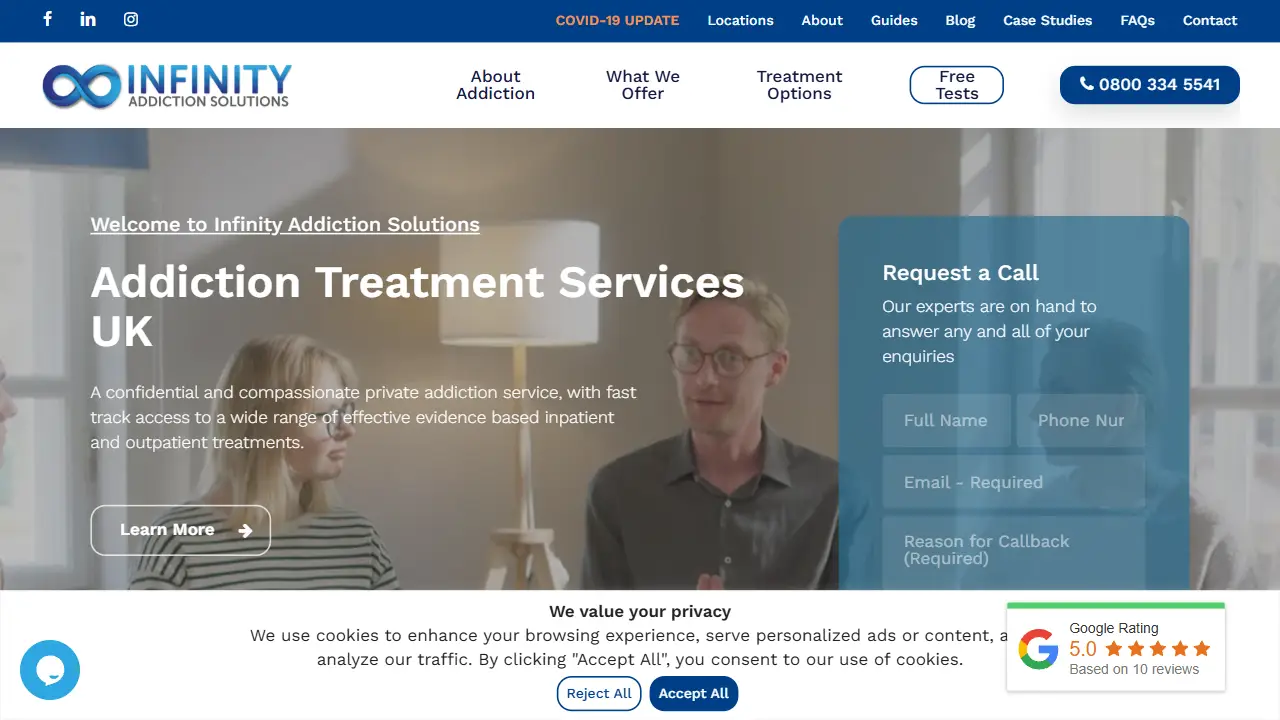 Infinity Addiction Solutions London - Private Drug & Alcohol Rehab, Detox and Addiction Counselling