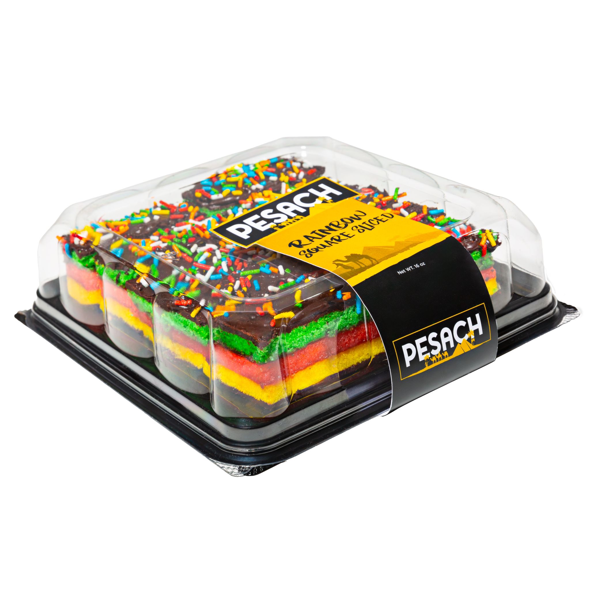 Rainbow Square w Sprinkles Pre-Sliced 18oz - NEW!