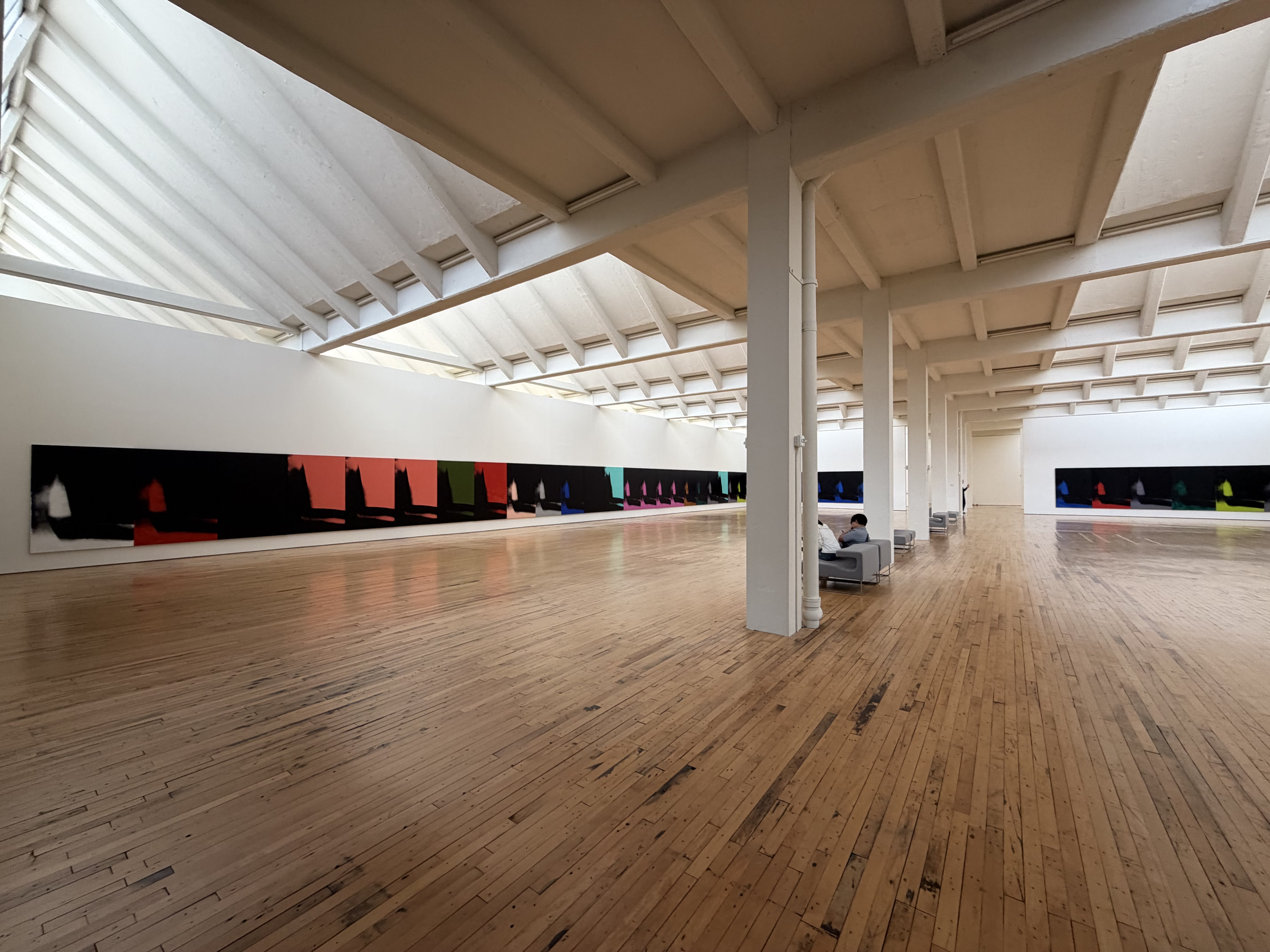 Installation shot of Warhol's Shadows at Dia Beacon