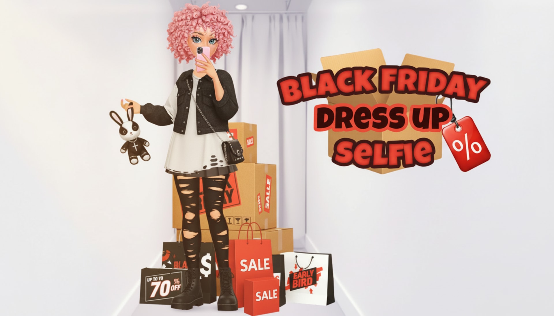 Black Friday Dress Up Selfie