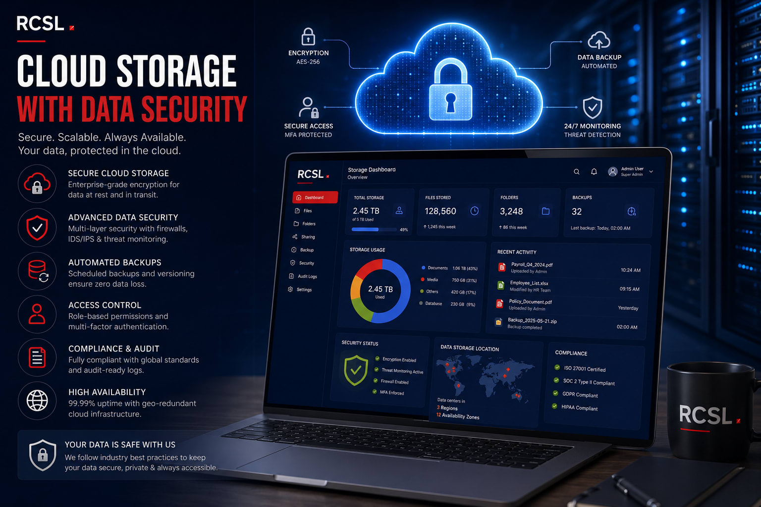 Cloud Storage with Data Security