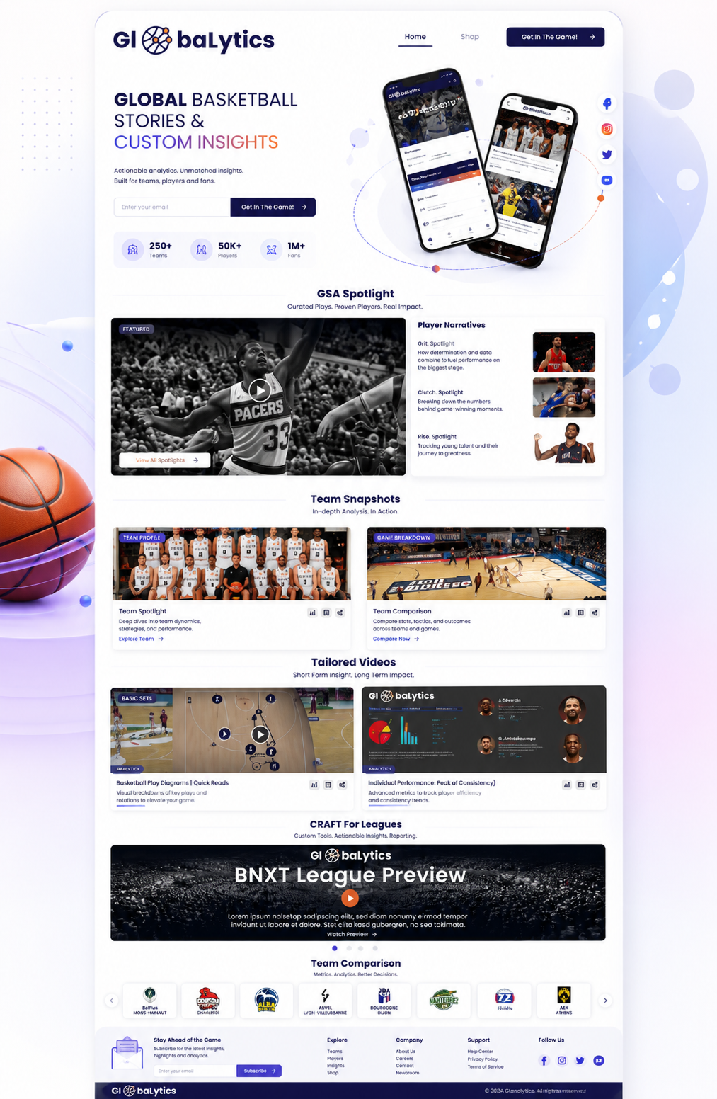 Global Sports Analytics Website gallery image 2