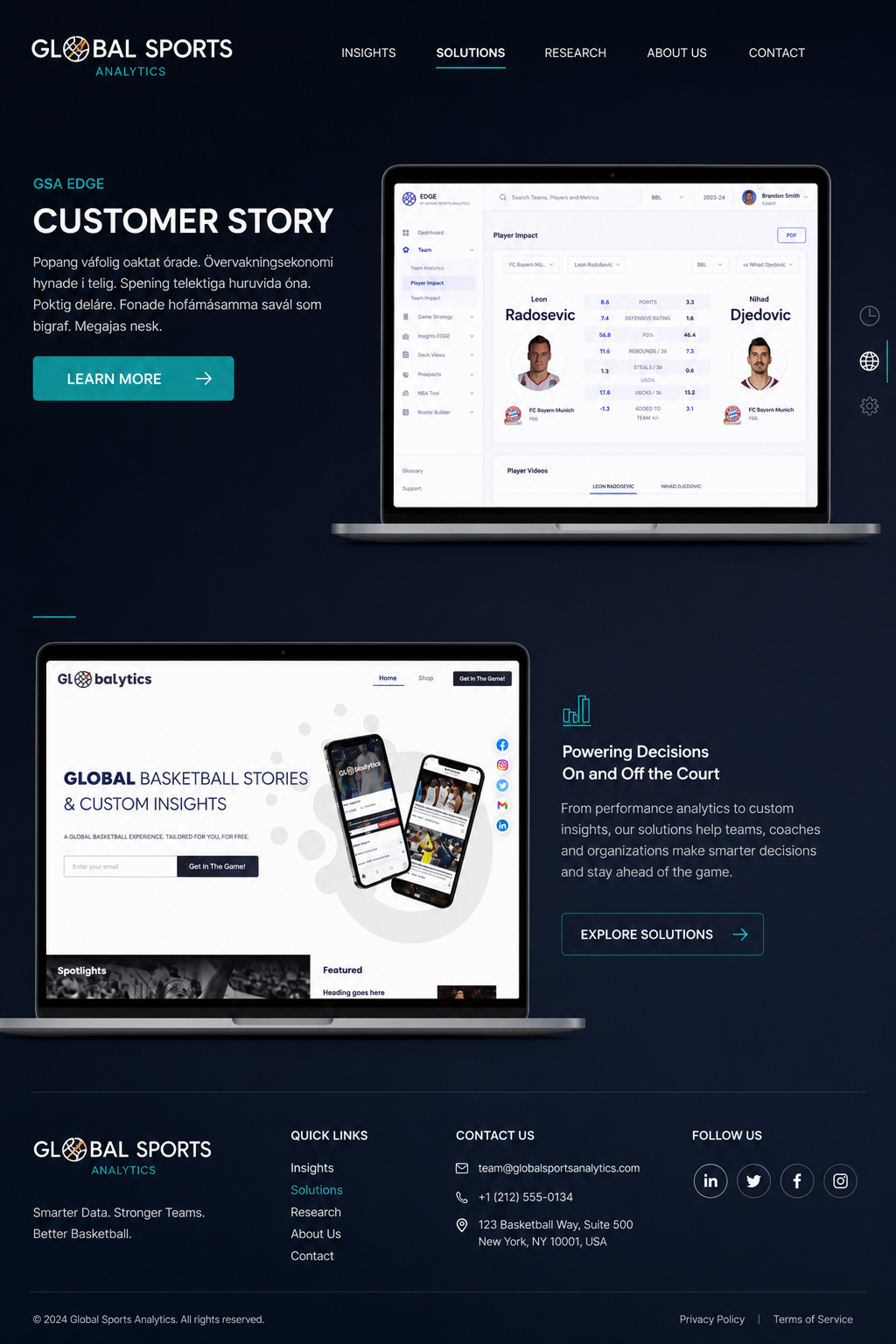 Global Sports Analytics Website gallery image 11