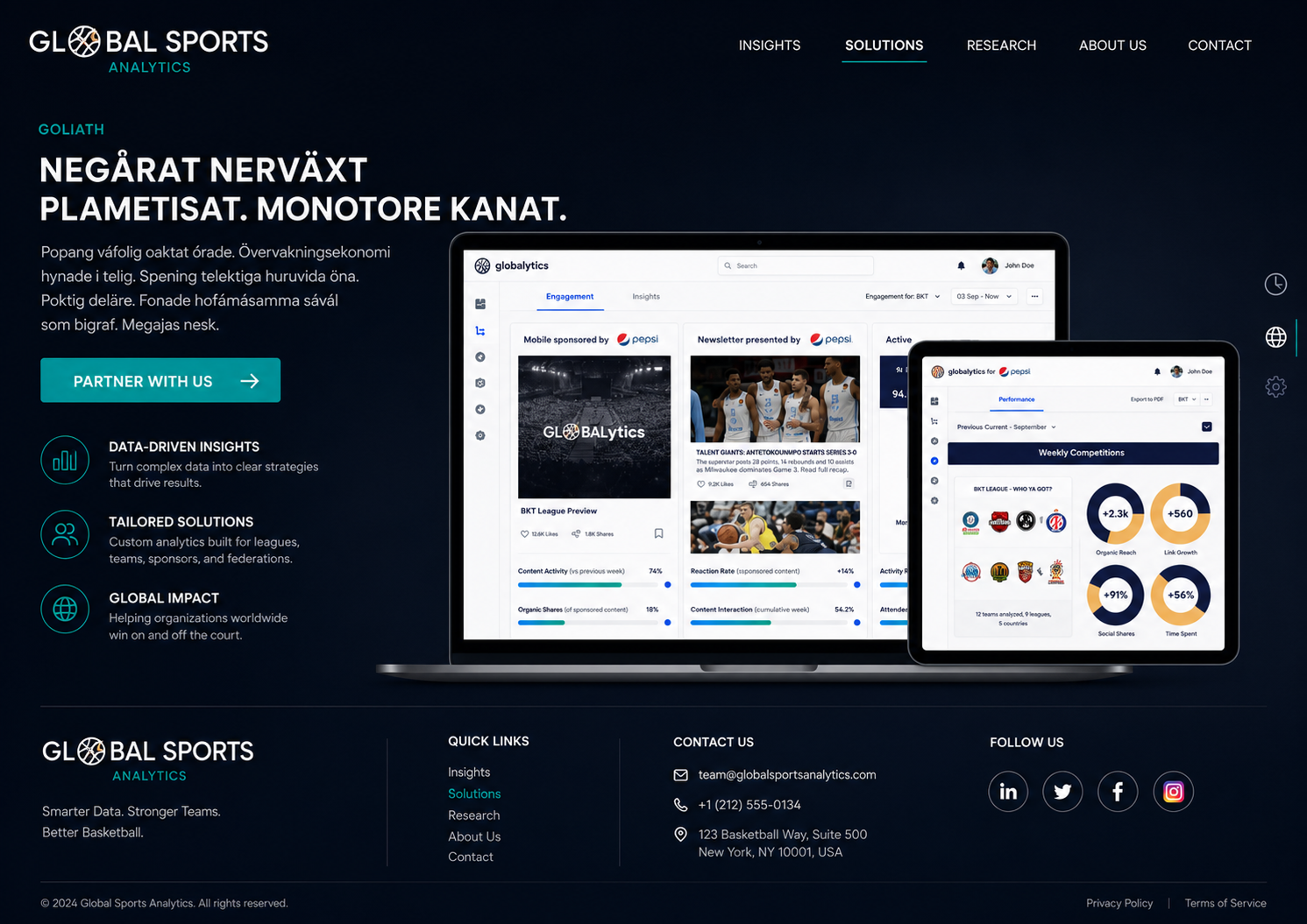 Global Sports Analytics Website gallery image 12