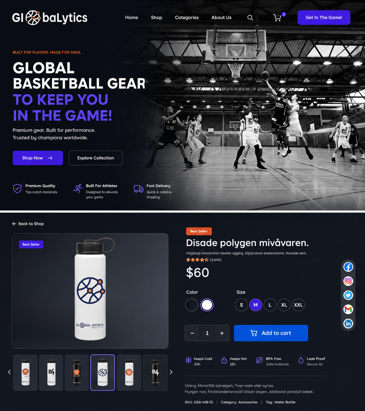 Global Sports Analytics Website gallery image 6