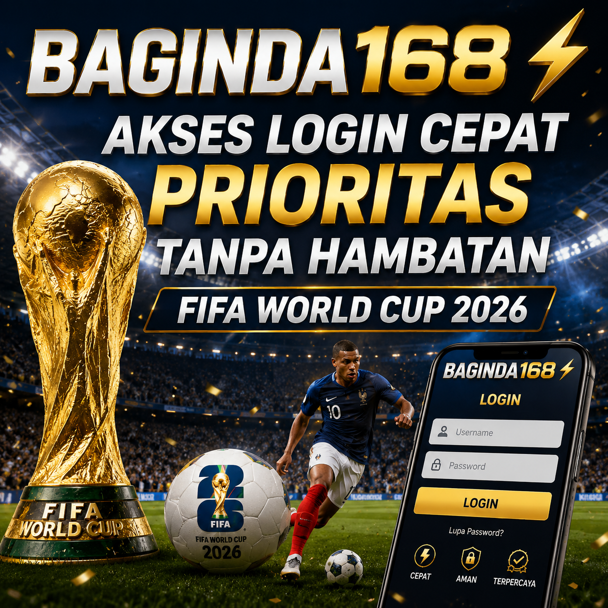 Thumbnail 1 of 3, Poster, BAGINDA168 ⚡ Akses Login Cepat Prioritas Tanpa Hambatan FIFA World Cup 2026 designed and sold by BAGINDA168.