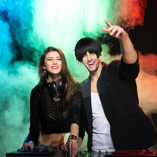 Vue 6 de Anime Perruque Noir Pour