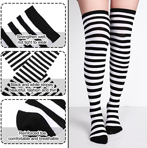 Vue 2 de Chaussettes Hautes Longues Rayees