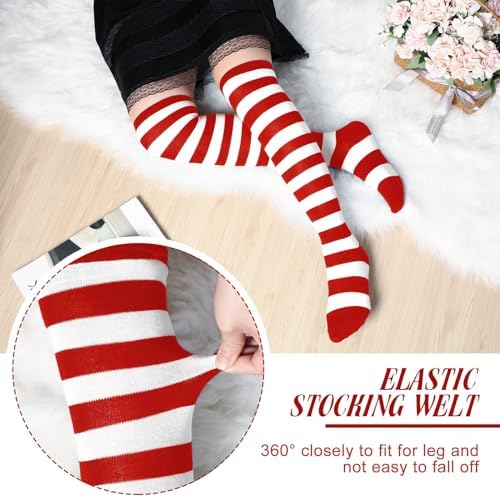Vue 3 de Chaussettes Hautes Rayees Chaussettes