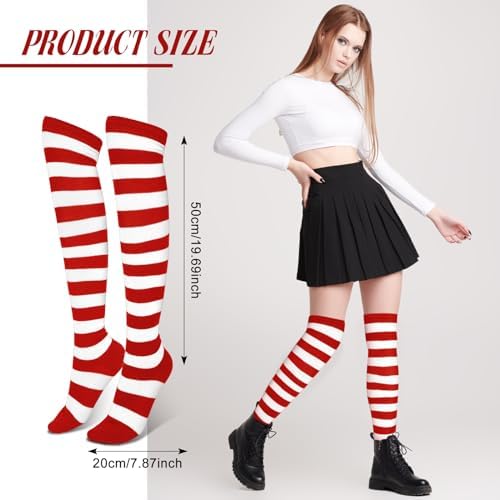 Vue 4 de Chaussettes Hautes Rayees Chaussettes