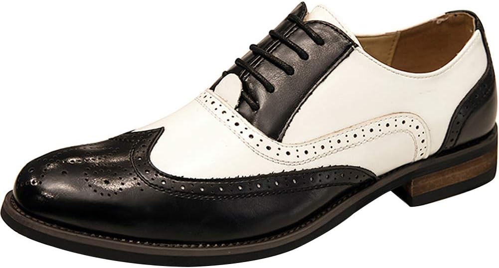 Homme Brogues Bicolore Pu
