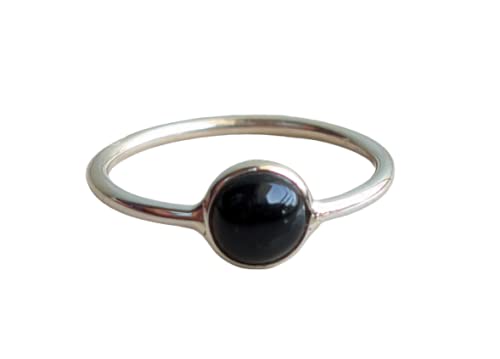 Bague Onyx Noir Naturel
