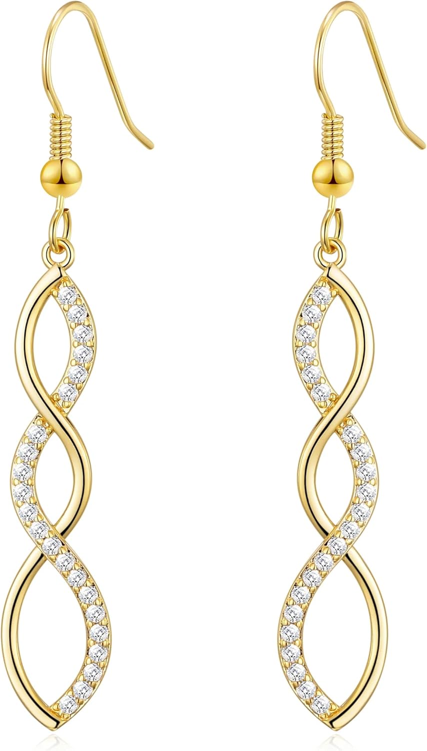 Boucles Doreilles Pendantes Torsadees