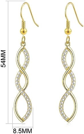 Vue 5 de Boucles Doreilles Pendantes Torsadees