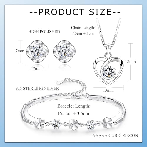 Vue 2 de Parure Femme Argent Fin