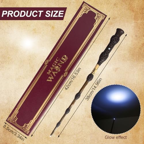 Vue 2 de Baguette Dumbledore Lumineuse Magique