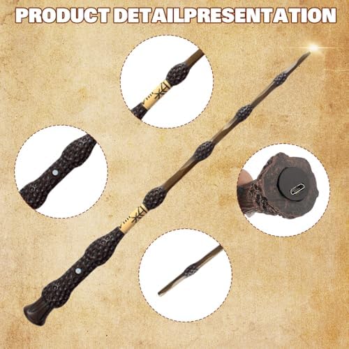 Vue 3 de Baguette Dumbledore Lumineuse Magique