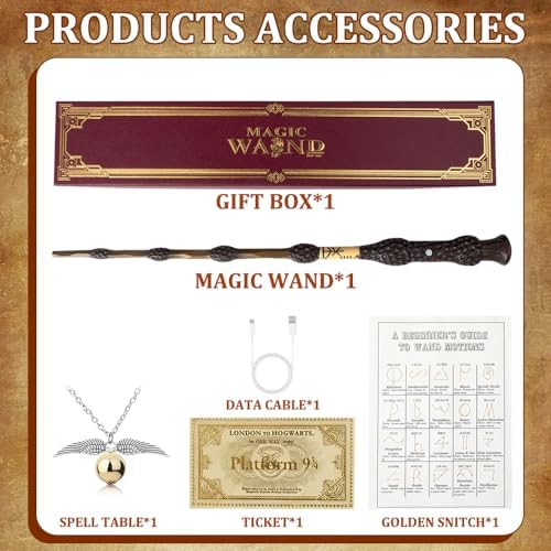 Vue 5 de Baguette Dumbledore Lumineuse Magique