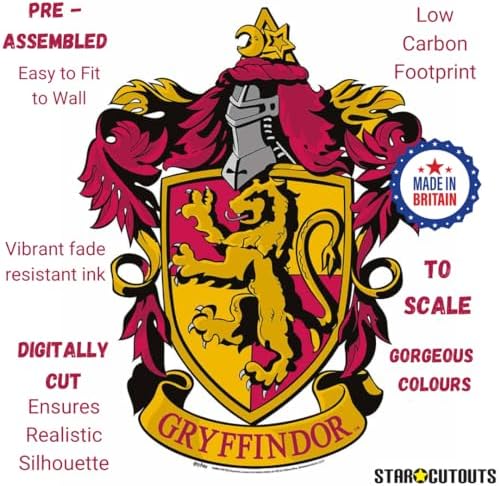 Vue 3 de Star Cutouts Gryffondor Embleme