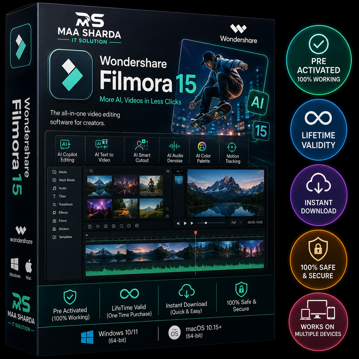FILMORA-15 (v15.5.3.19727) + Ai Features (Latest-2026-version)
