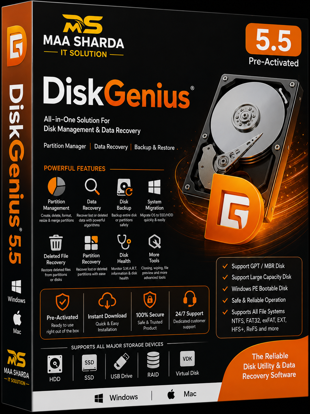 DiskGenius 5.5 Data Recovery + Licence 
