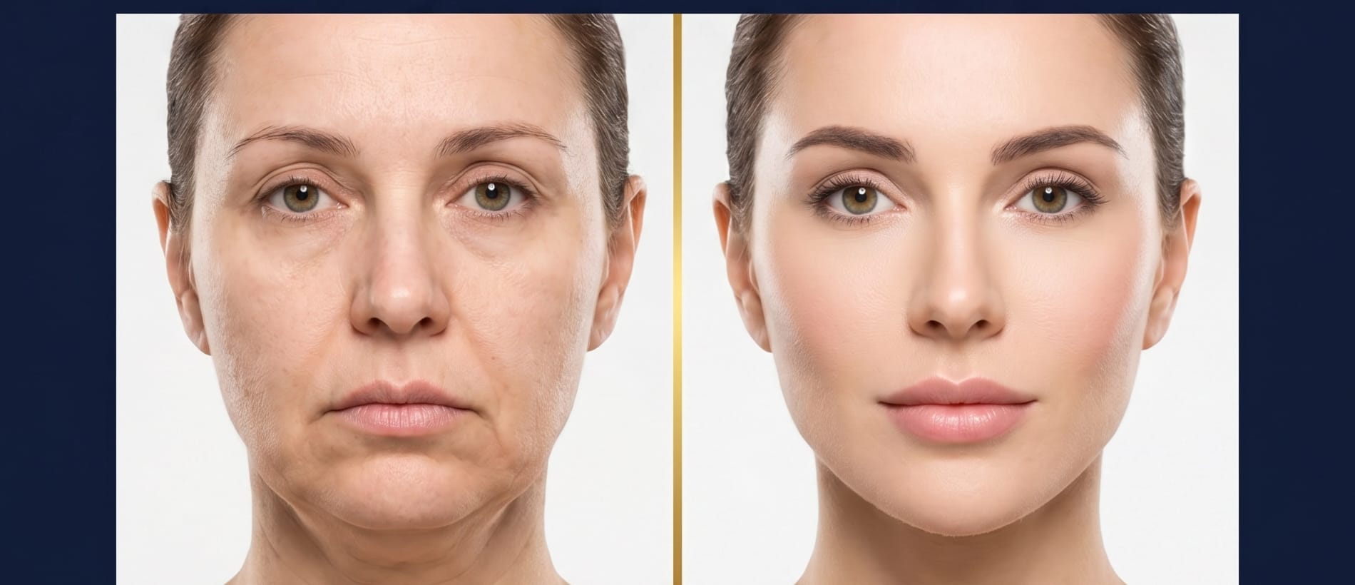 Antes e depois da face com agregados plaquetários