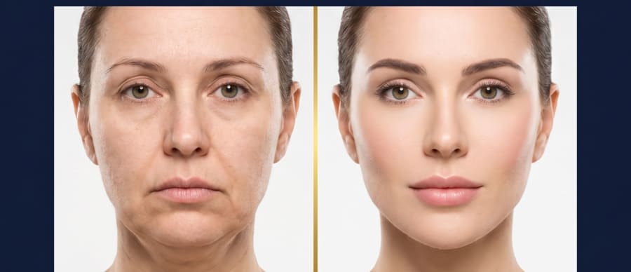 Antes e depois da face com agregados plaquetários