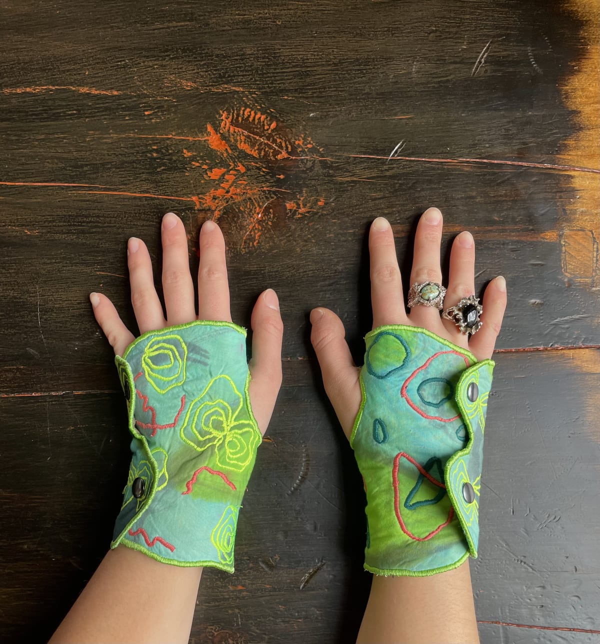 Fingerless Gloves (Seafoam)