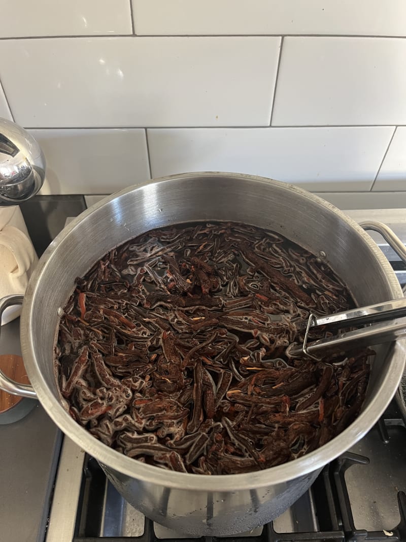 Extracting dye from bark