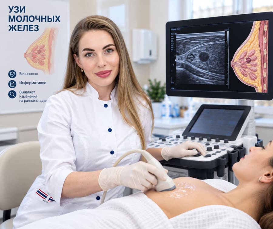 УЗИ молочных желез при лактостазе и мастите в клинике Sanad Караганда