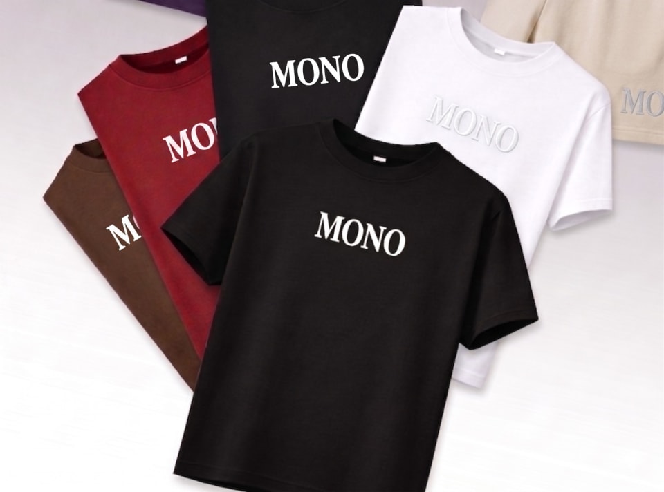 Mono stitch (white) oversized
