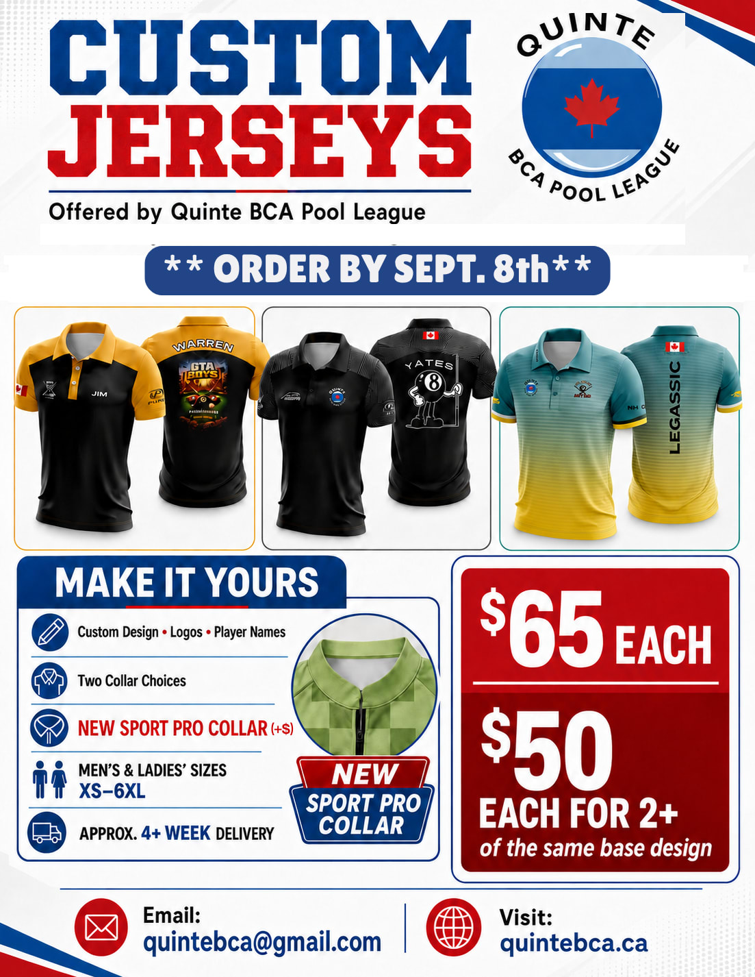 Next order going in on Tuesday, September 8th!