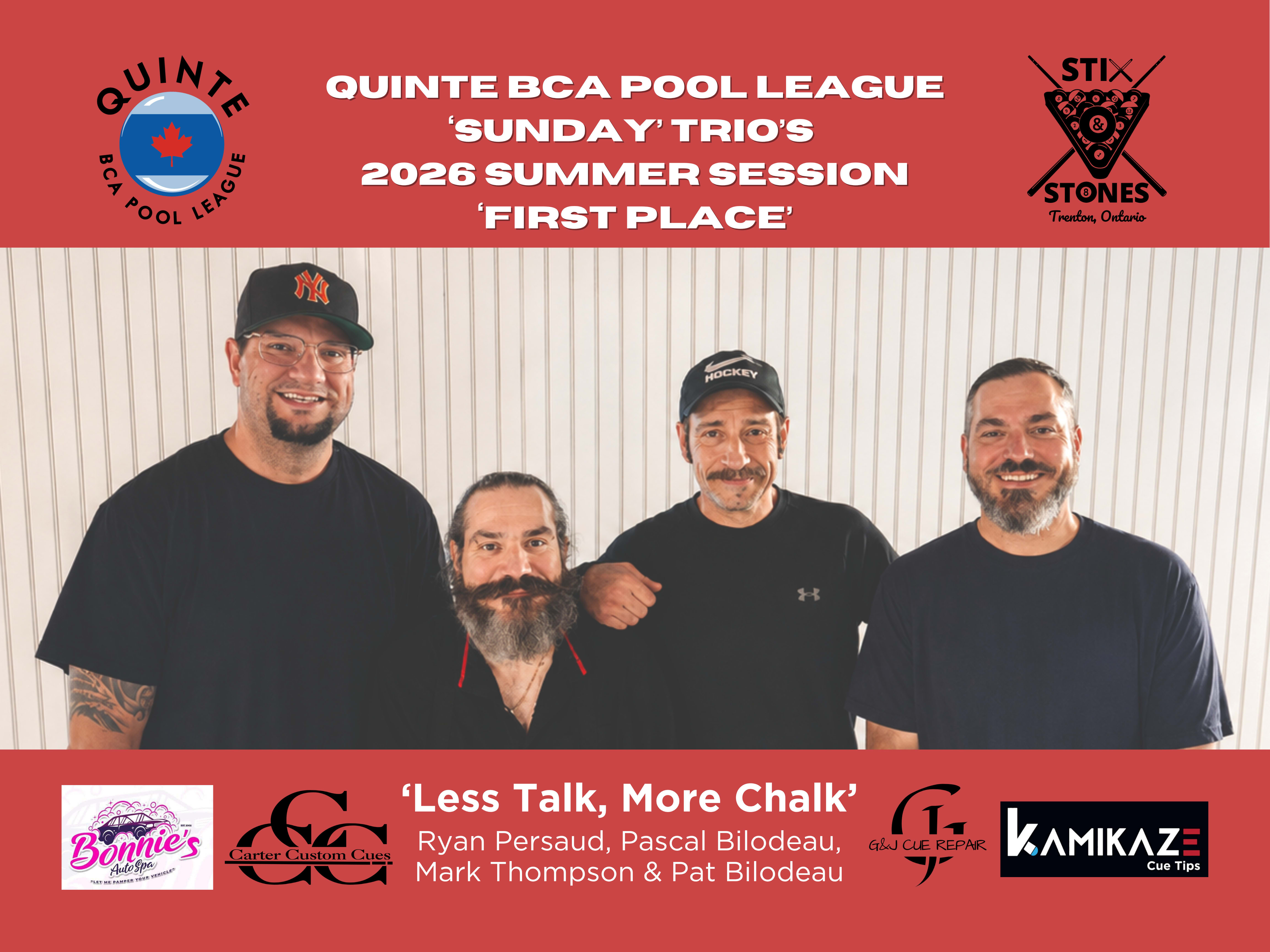 Less Talk, More Chalk champions