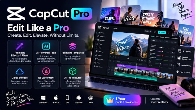 CapCut Pro — 6 Months