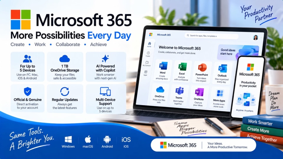๐ปOffice 365 Subscription - 1 Year