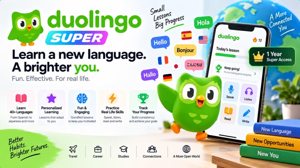 Duolingo Super โ 1 Year