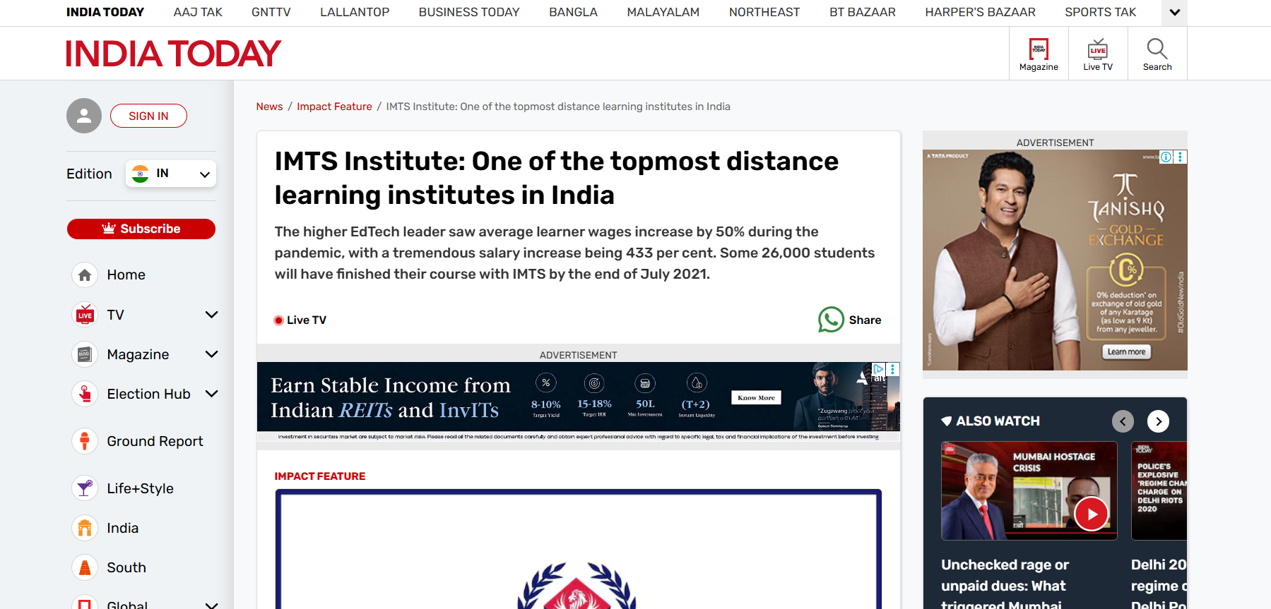 IMTS Institute – One of the topmost distance learning institutes in India