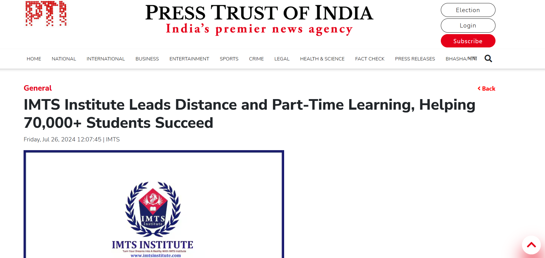 IMTS Institute leads distance and part-time learning – helping 70,000 students succeed