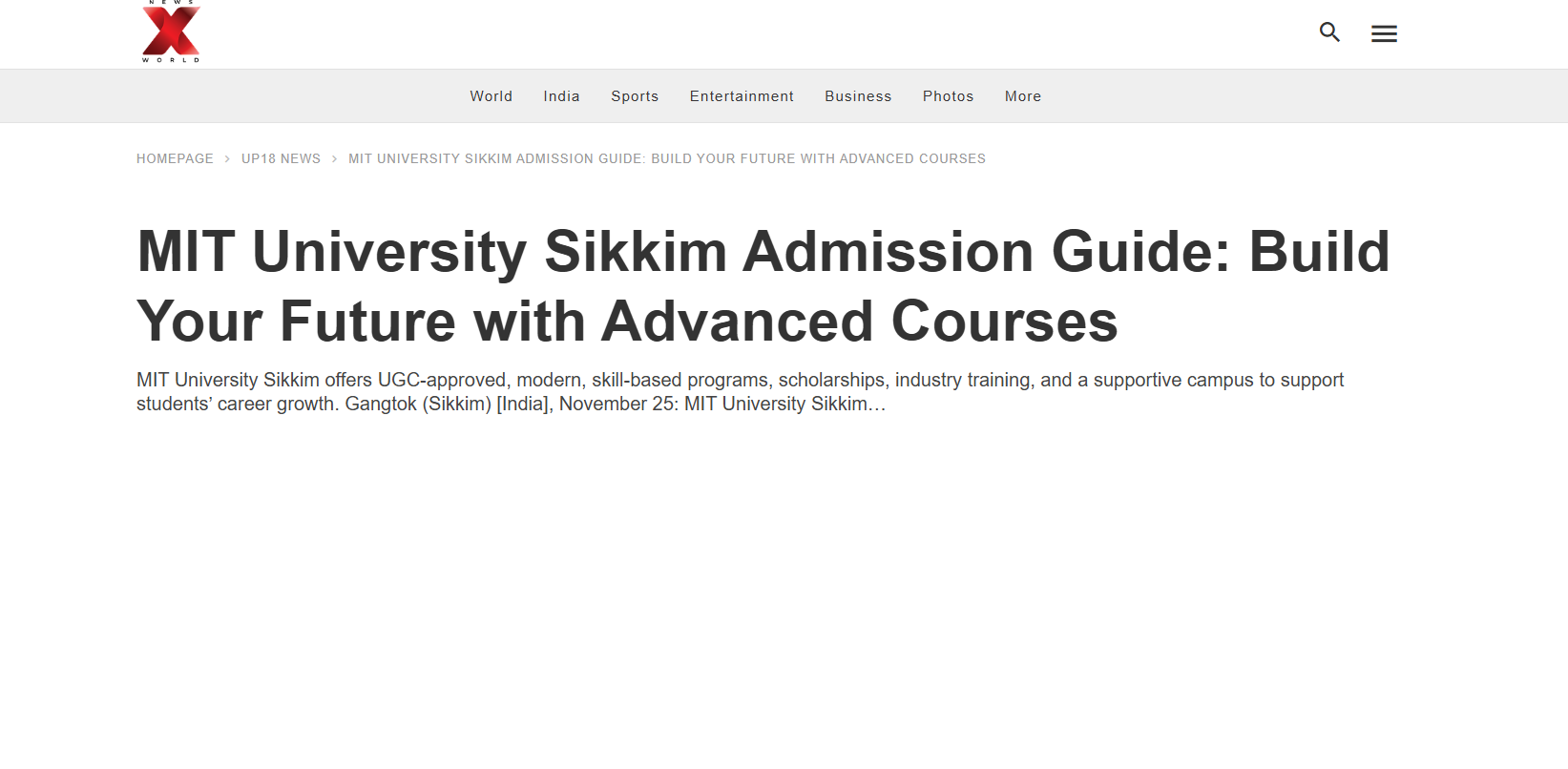 MIT University Sikkim Admission Guide: Build Your Future with Advanced Courses