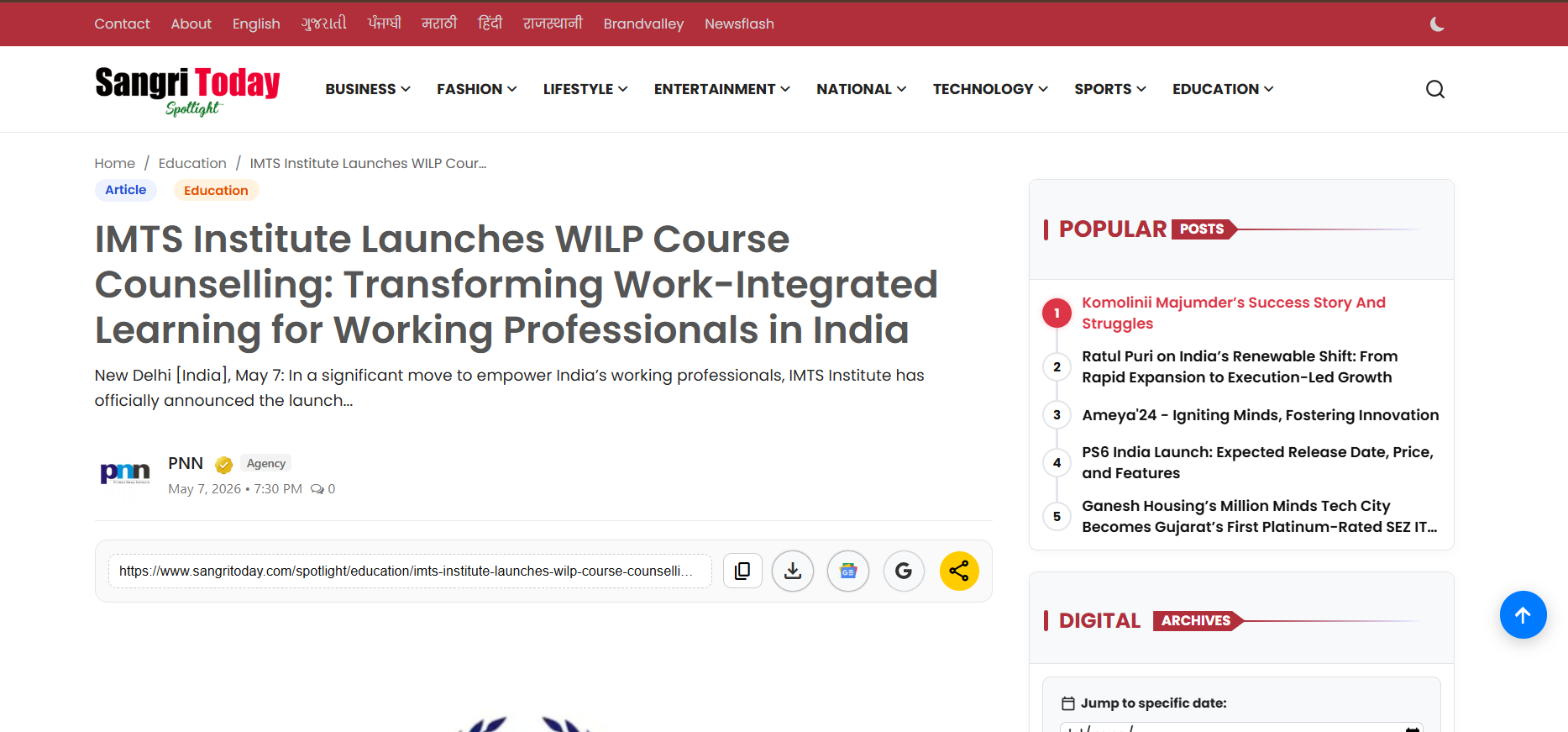 IMTS Institute Launches WILP Course Counselling – Transforming Work-Integrated Learning for Working Professionals in India