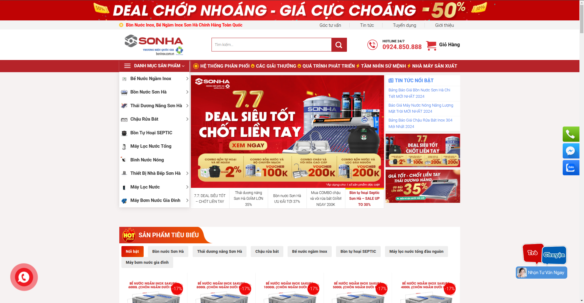 Bồn Nước Inox, Bể Ngầm Inox Sơn Hà
