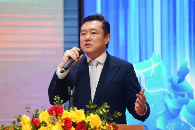 Ông Juhern Kim, Trưởng Đại diện Quốc gia tại Việt Nam của Viện Tăng trưởng Xanh Toàn cầu (GGGI) tại Diễn đàn chính sách quốc gia, hợp tác quốc tế về đầu tư cho khởi nghiệp sáng tạo. Ảnh: Lưu Quý